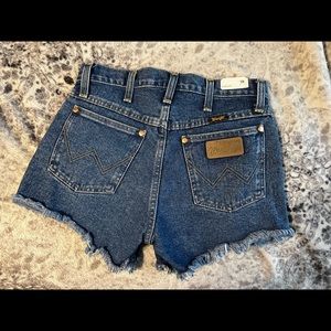 Vintage Wrangler Reworked High Waist Distressed Shorts